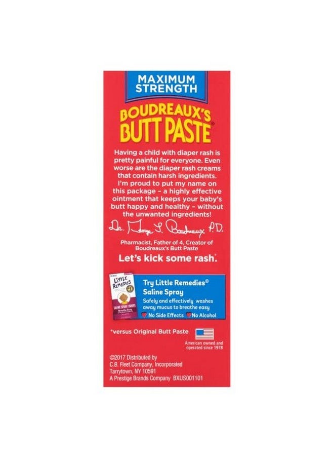 Boudreaux's Butt Paste Diaper Rash Ointment, Maximum Strength, 2 Ounce by Boudreaux's Butt Paste