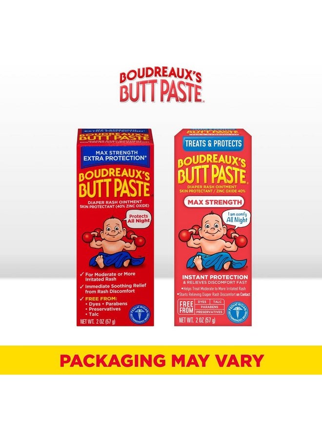 Boudreaux's Butt Paste Diaper Rash Ointment, Maximum Strength, 2 Ounce by Boudreaux's Butt Paste