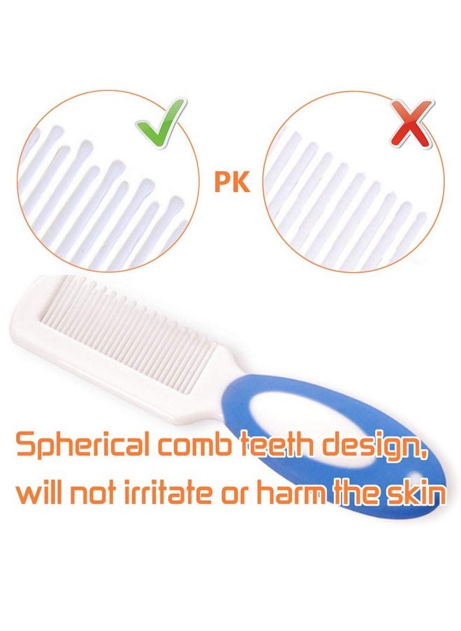 Baby Hair Brush and Comb Set for Newborns & Toddlers | Natural Soft Goat Bristles | Ideal for Cradle Cap | Perfect Baby Registry Gift (Blue)