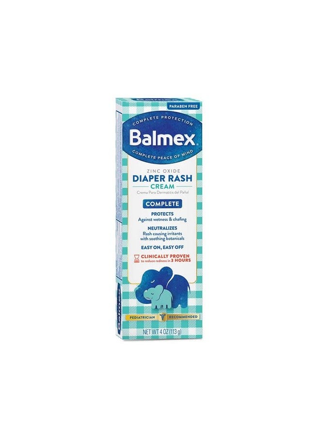 Balmex Zinc Oxide Diaper Rash Cream 4oz (3 Pack)