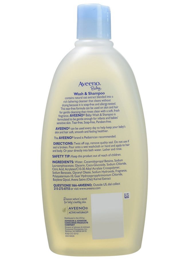 Aveeno Baby Wash and Shampoo,18 Fl. Oz., 2 Count