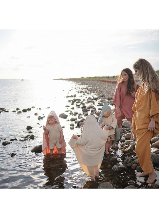 mushie Baby Hooded Towel | Organic Cotton (Fall Yellow)