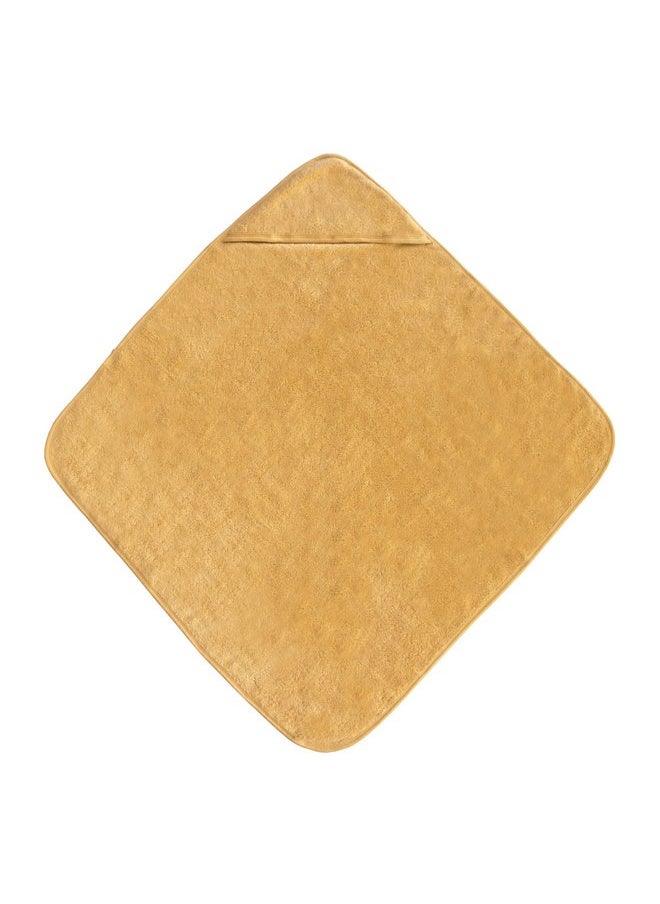 mushie Baby Hooded Towel | Organic Cotton (Fall Yellow)
