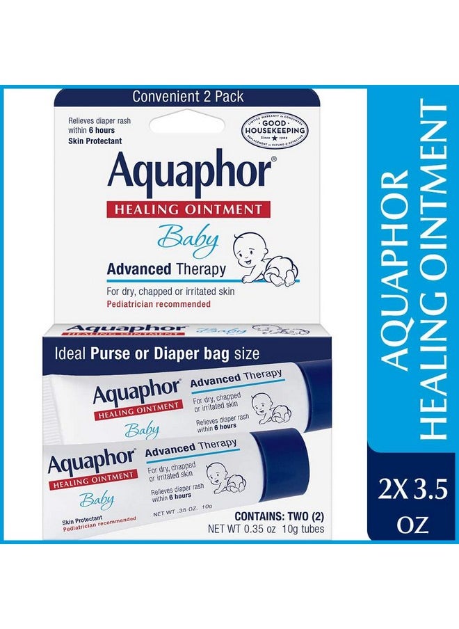 Aquaphor Baby Healing Ointment 0.35 Ounce 2 Count (10ml) (2 Pack)