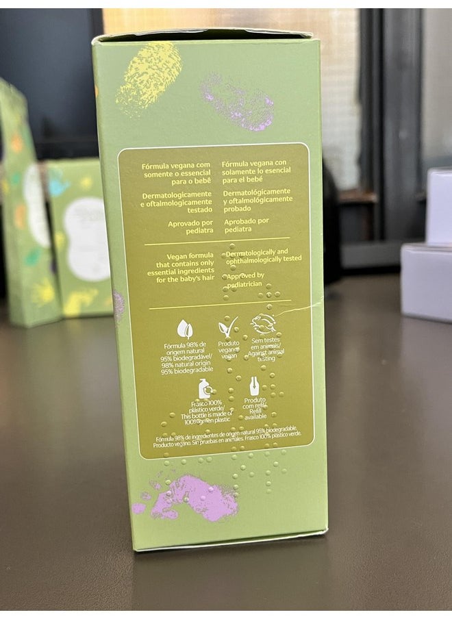 natura - Mamãe e Bebê Baby Conditioner - Untangle & Soften Baby Hair - 100% Vegan - Self-Preserving Formula - 97% Natural Origin - All Skin Types - Cruelty Free - Baby Essentials - 6.7 fl oz (200ml)