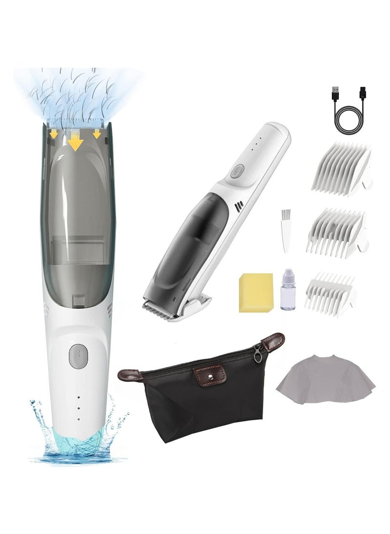 Baby Hair Clipper with Vacuum, Ultra-Quiet & Waterproof Electric Hair Clipper for Kids, Dual Motor Suction for Clean Cuts – Safe, Low Noise Clippers for Baby, Children, Men & Women