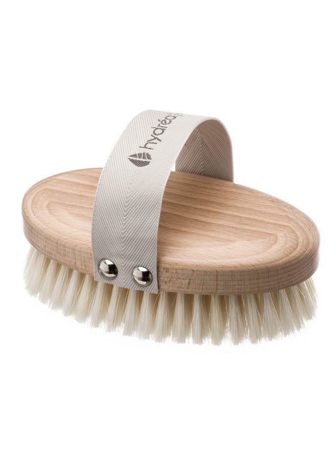 Natural Dry Body Brush - Exfoliating Dry Skin Brush With Natural Bristle, Dry Brush Cellulite Remover, Helps Improve Lymphatic Drainage - Fsc® Certified Beechwood.