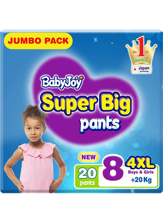 Compressed Culotte Pants Diaper, Size 8, Junior 4XL, 20+ Kg, Jumbo Pack, 26 Diapers