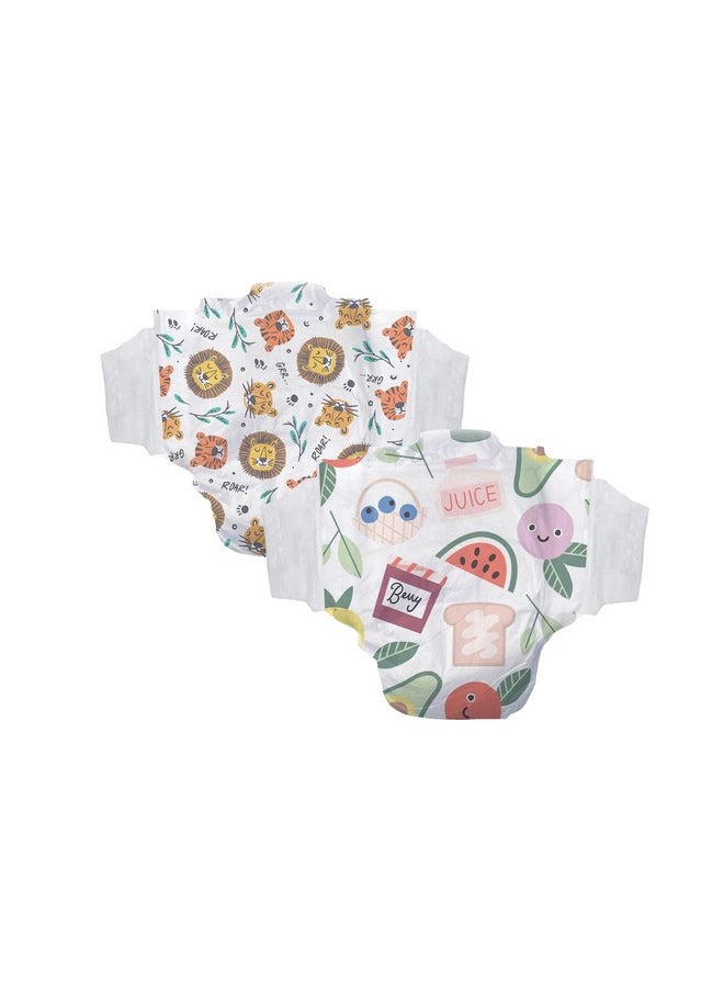 Hello Bello Diapers, Size 4 (22-37 lbs) - 74 Count of Premium Disposable Baby Diapers in Wildcats & Snacktime Designs - Hypoallergenic with Soft, Cloth-Like Feel