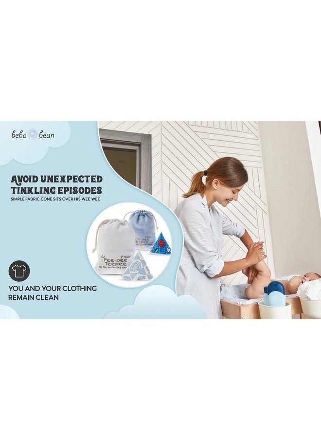 Pee Pee Teepee Terry White with LAUNDRY bag 5 pieces baby boy pee shield babyboy essentials baby boy diaper cover for boys teepee pee shield pee covers
