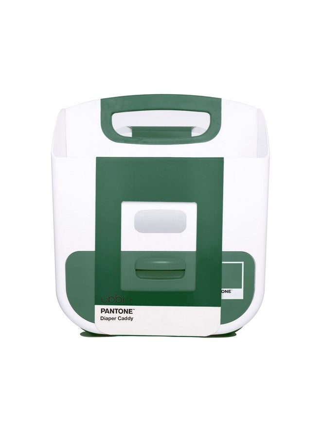 Ubbi Portable Diaper Changing Station Diaper Storage Caddy Organizer, Stores Baby Diapers, Wipes & Baby Accessories, Pantone Green