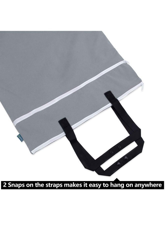Teamoy Wet Dry Bag, Travel Tote Organizer (24.7 x 18 inches) with Two Compartments for Cloth Diaper, Laundry, Swimsuits and More, Easy to Hang Everywhere