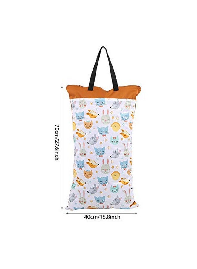 Large Hanging Wet/Dry Pail Bag for Cloth Diaper,Inserts,Nappy, Laundry with Two Zippered Waterproof,Reusable(EF160)