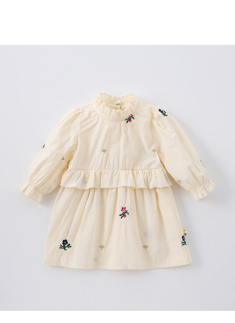 Girl's Lace Collar Dress, Sweet Floral Princess Dress