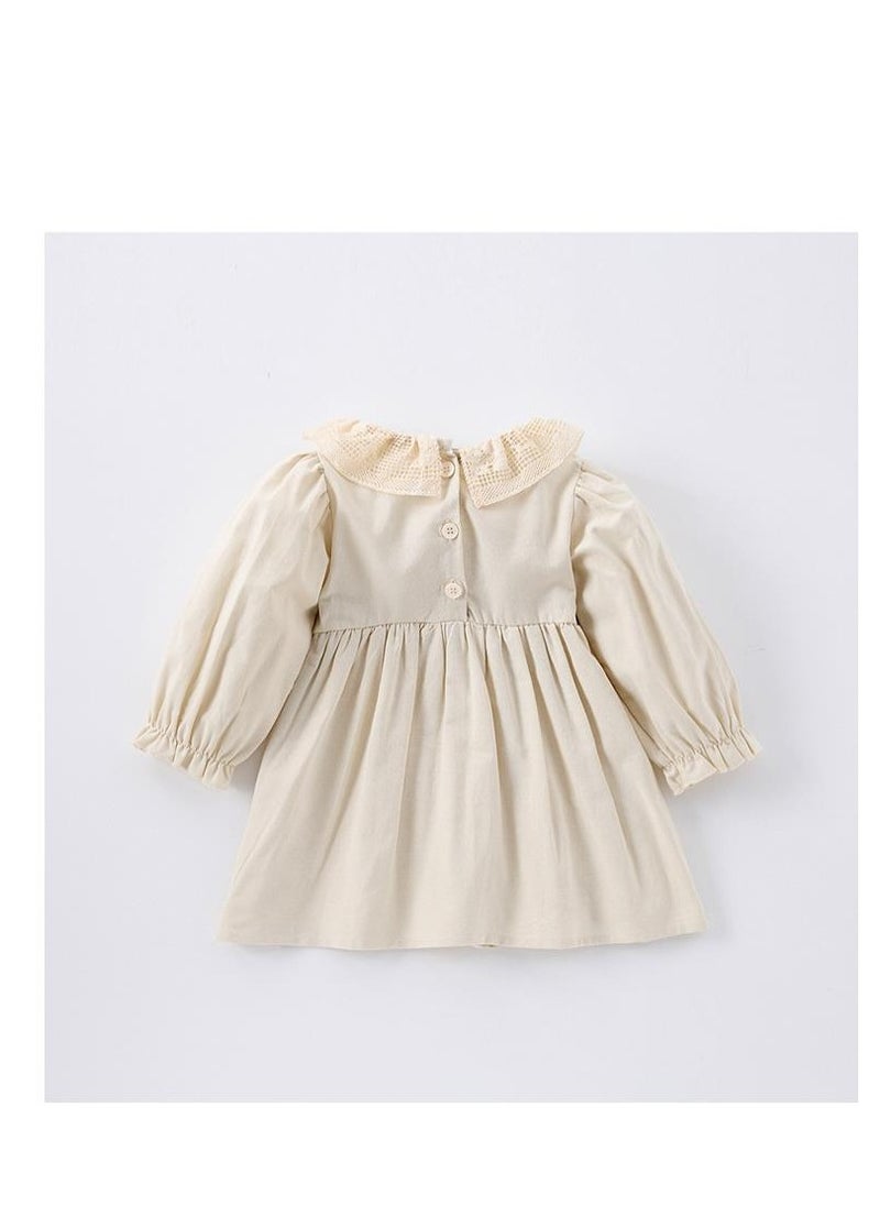 Princess Dress Lace Doll Collar Long Sleeved Western-Style Dress