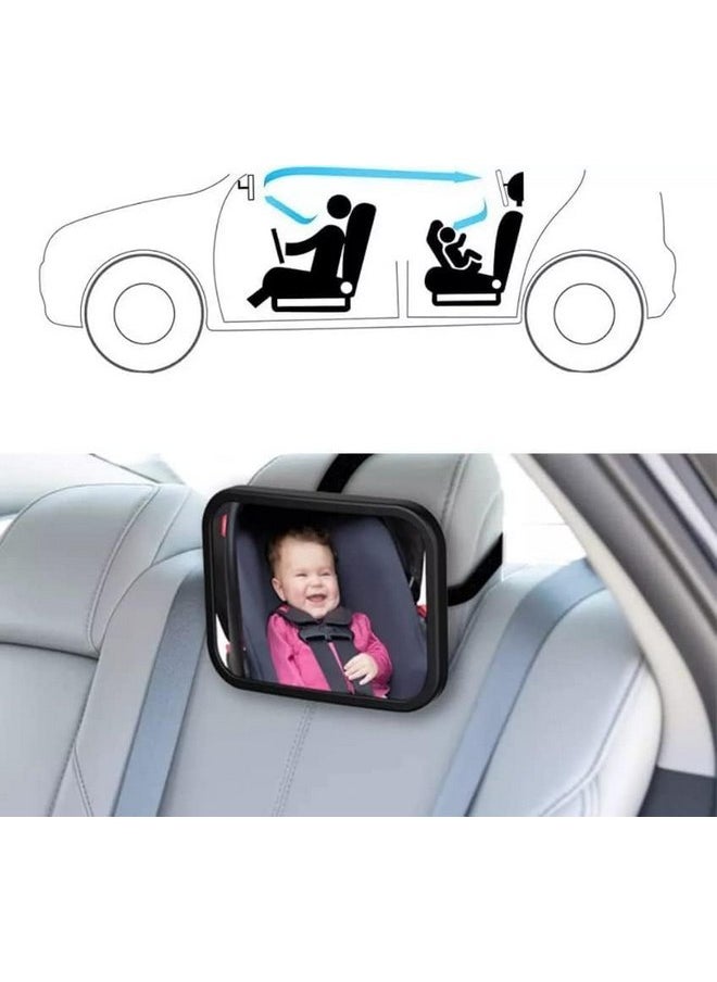 Anroma Baby Car Mirror Rear View - 360 ° Adjustable Extra Wide Crystal Clear baby mirror for car | Car seat mirror rear facing infant, Babies, Kids, Child & New born