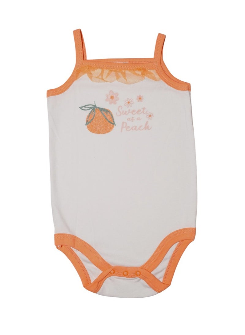 Bambimici Orange Sleeveless Onesies