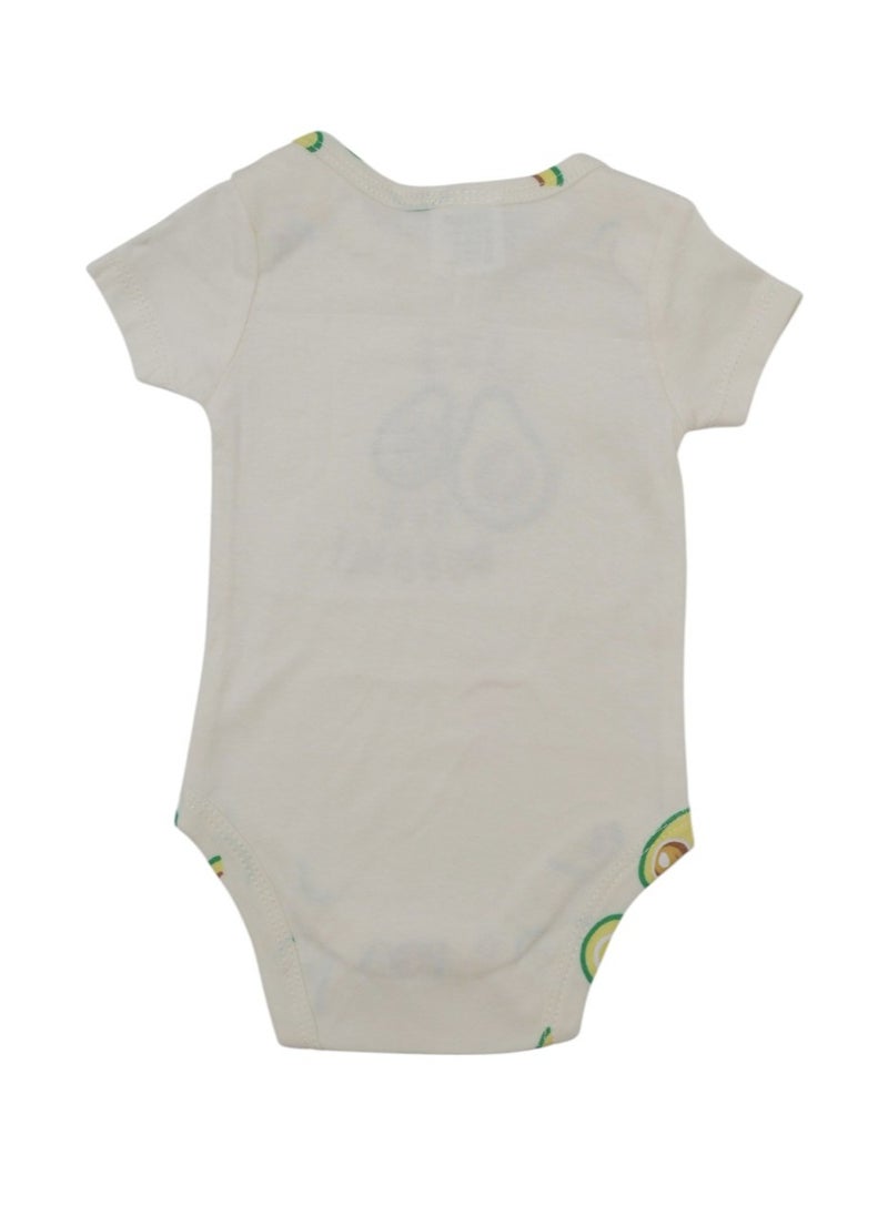 Bambimici Avocado Print Short Sleeve Bodysuit