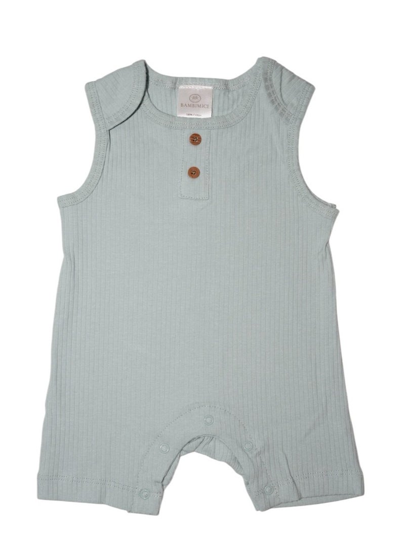 Bambimici Liam 2- Piece Sleeveless Dinosaur Printed Baby BodySuit - Multicolor