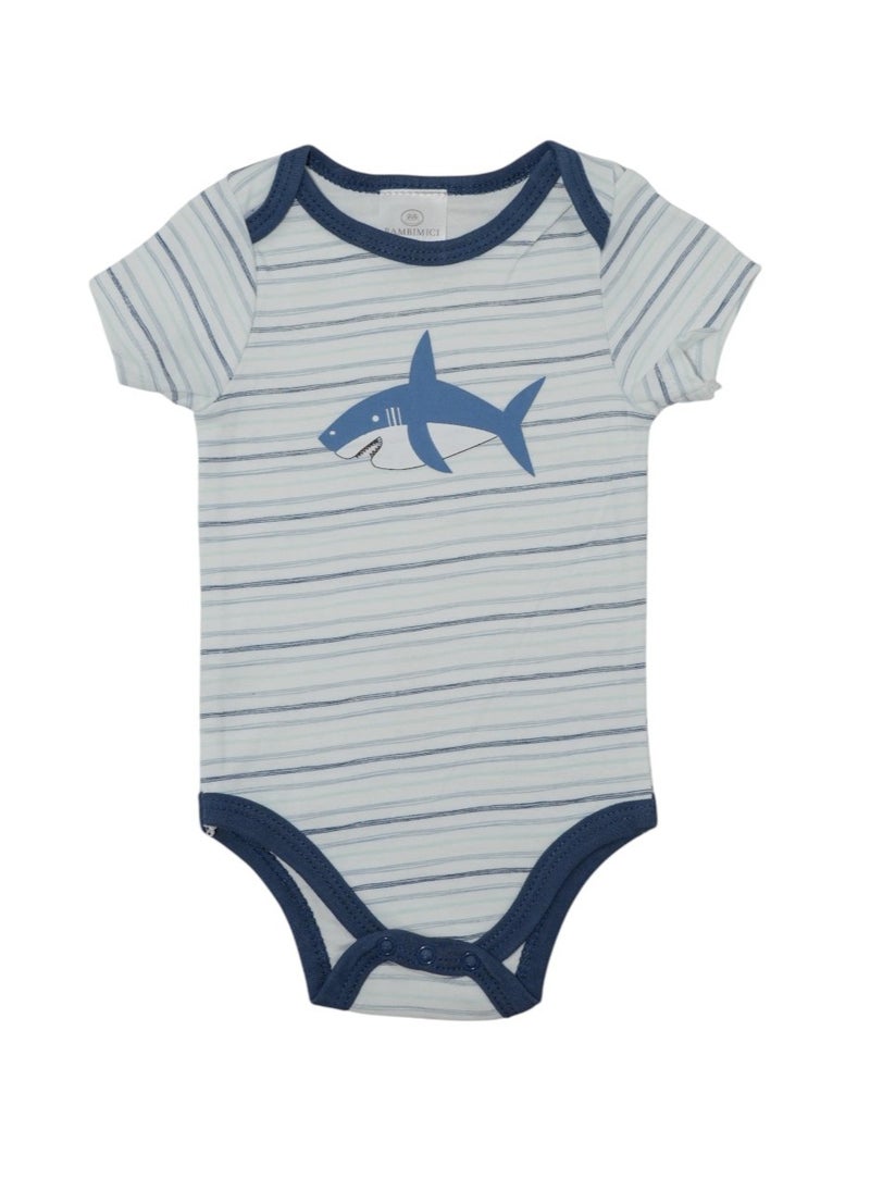 Bambimici Shark Print Short Sleeve with Pyjama 3-Piece