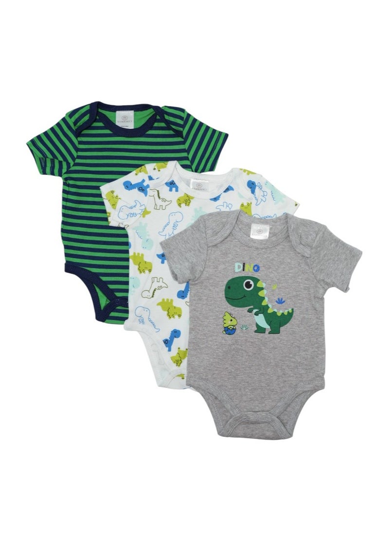 Bambimici Dinosaur Print Short Sleeve with Pyjama 3-Piece