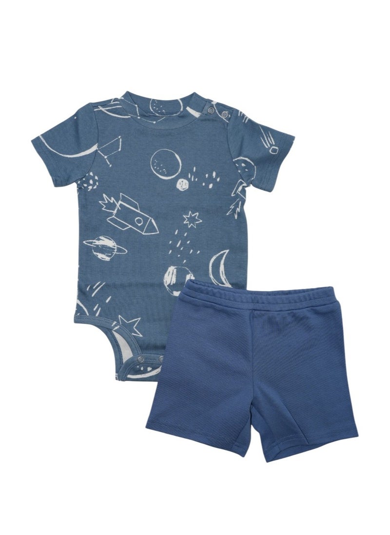 Bambimici - 2-Piece Space Explorer Baby Set – Blue