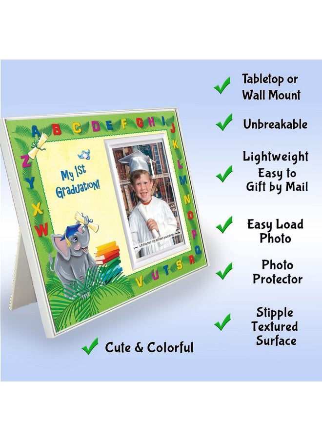 Prek Graduation Kindergarten Preschool Graduation Picture Frame | Colorful and Fun | Holds 3.5 x 5 Photo | First Graduation Keepsake Gift | Innovative Front-Loading Photo | Elephants Design