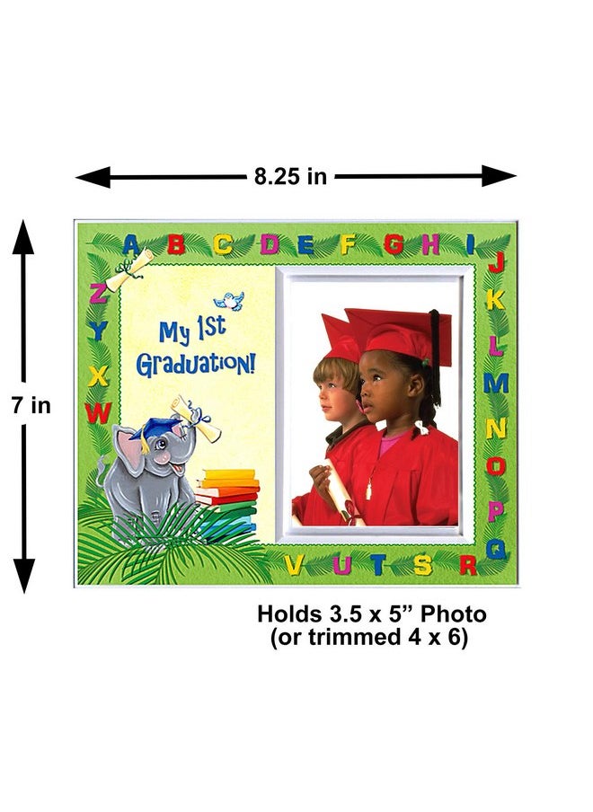 Prek Graduation Kindergarten Preschool Graduation Picture Frame | Colorful and Fun | Holds 3.5 x 5 Photo | First Graduation Keepsake Gift | Innovative Front-Loading Photo | Elephants Design