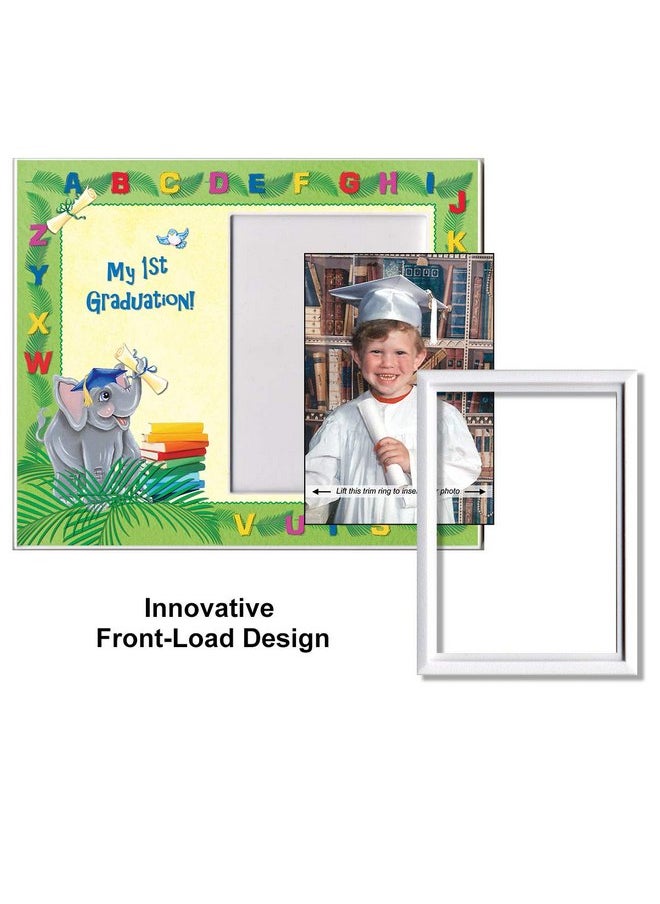 Prek Graduation Kindergarten Preschool Graduation Picture Frame | Colorful and Fun | Holds 3.5 x 5 Photo | First Graduation Keepsake Gift | Innovative Front-Loading Photo | Elephants Design