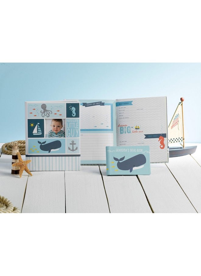 Carter's BP73-14074 Blue Under The Sea Mini Baby Photo Album Brag Book, Holds 40 Photos