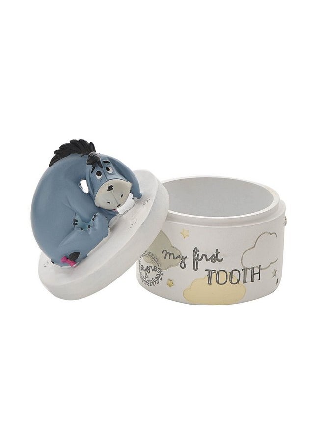 Happy Homewares Magical Beginnings 3D Resin My First Tooth and Curl Pots Winnie, Piglet and Eeyore - Ideal for Baby Shower or New Born - Officially Licensed