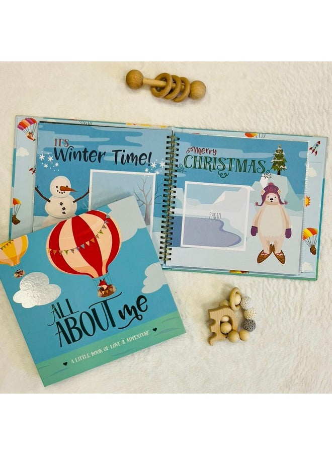 RubyRoo Baby Memory Book - Baby Milestone Keepsake Journal - First 5 Years Photo Album Scrapbook for Baby Boy or Girl - Pregnancy Gift for Baby Shower, Gender Neutral Record Book Newborn - Adventure