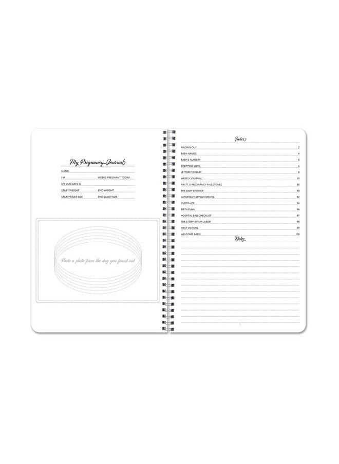 BookFactory Pregnancy Journal/Pregnancy Tracking and Memory Keepsake Log Book - Wire-O, 100 Pages, 6