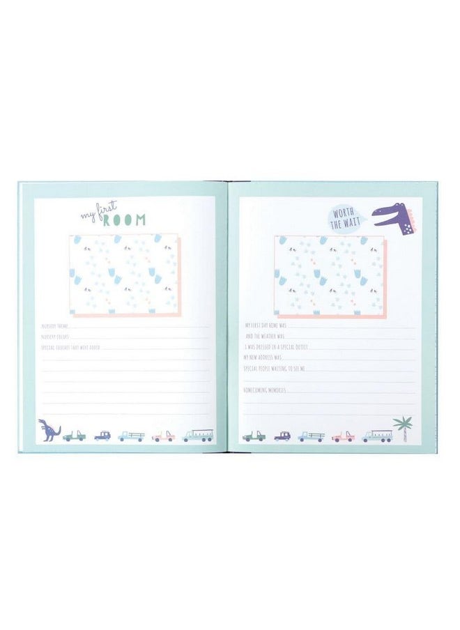 Carter's MB2-23283B Hear Me Roar Dinosaur Baby Memory Book, 9.5'' W x 11'' H