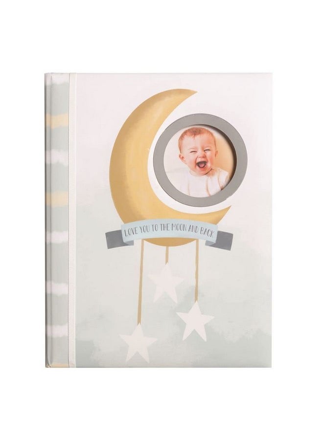 C.R Gibson B2-23934 Love You to The Moon and Back Gender Neutral Baby Memory Book, 8.8'' W x 11.2'' H