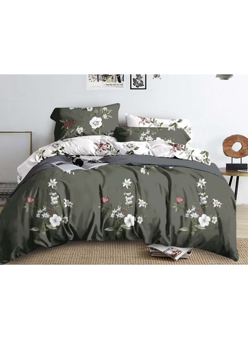 duvet cover set , king size ,6pcs set with duvet cover 220*240cm and fit sheet and 4pcs pillowcases