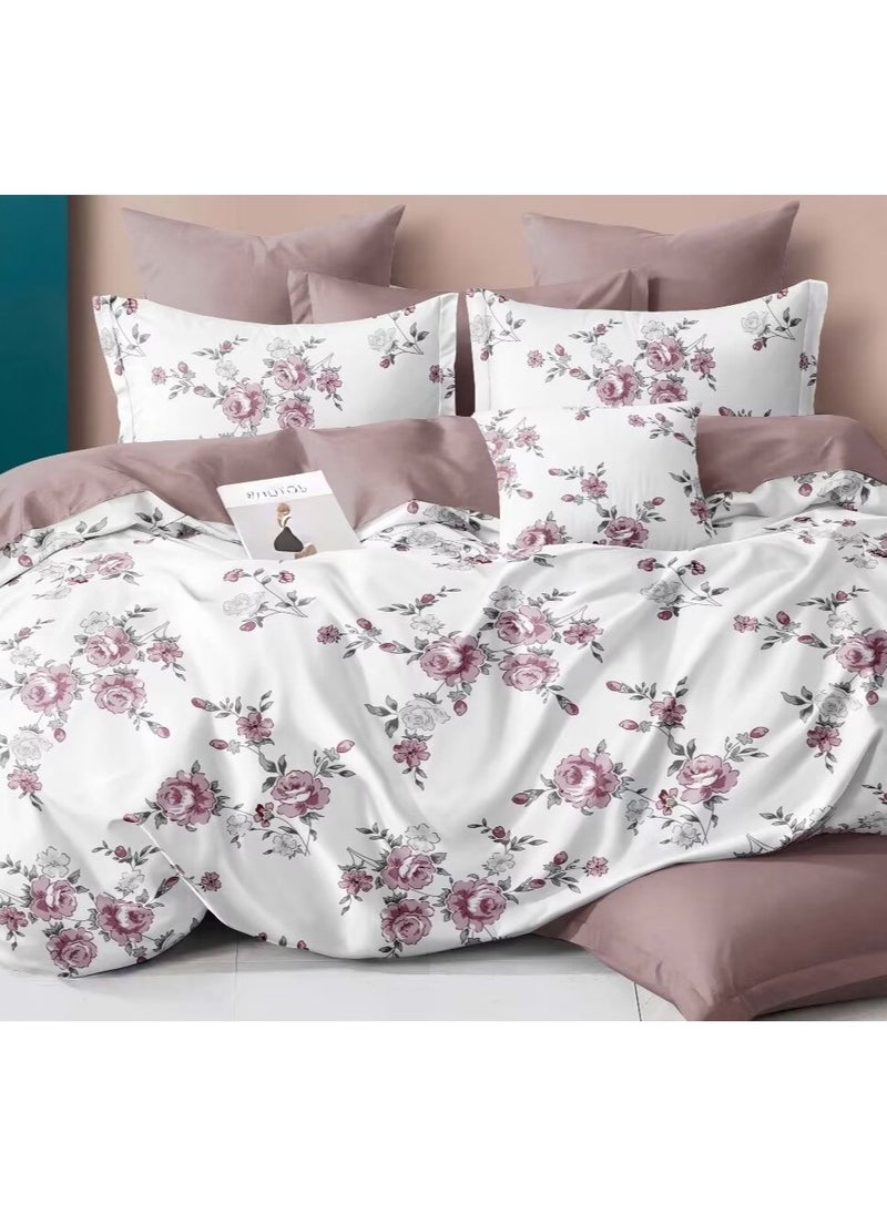 duvet cover set , king size ,6pcs set with duvet cover 220*240cm and fit sheet and 4pcs pillowcases