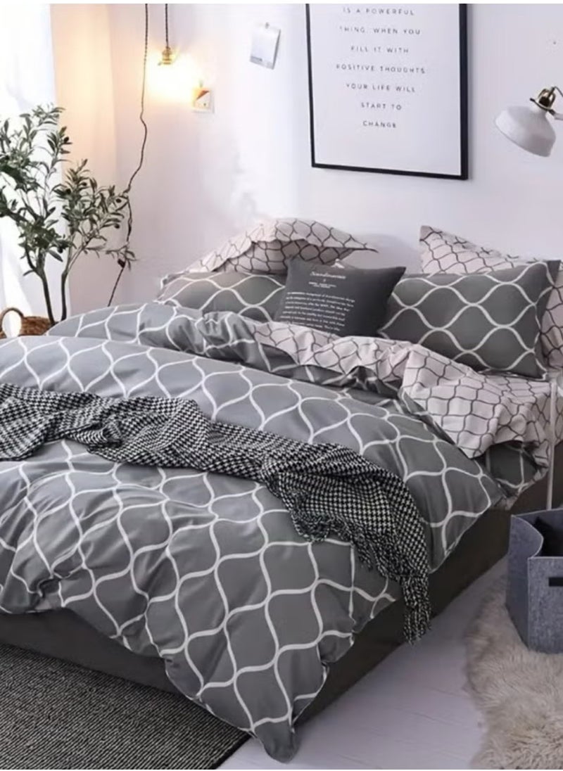 Bedding set, duvet cover set , king size ,6pcs set with duvet cover 220*240cm and fit sheet and 4pcs pillowcases