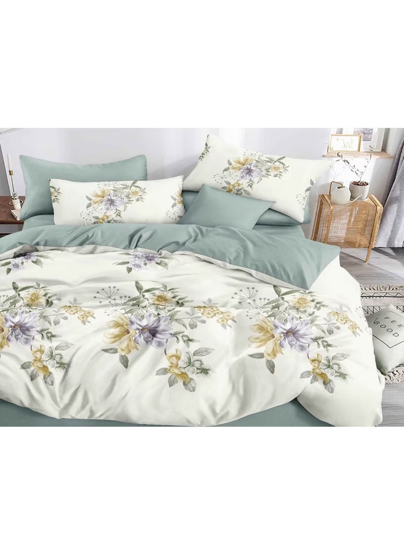 duvet cover set , king size ,6pcs set with duvet cover 220*240cm and fit sheet and 4pcs pillowcases