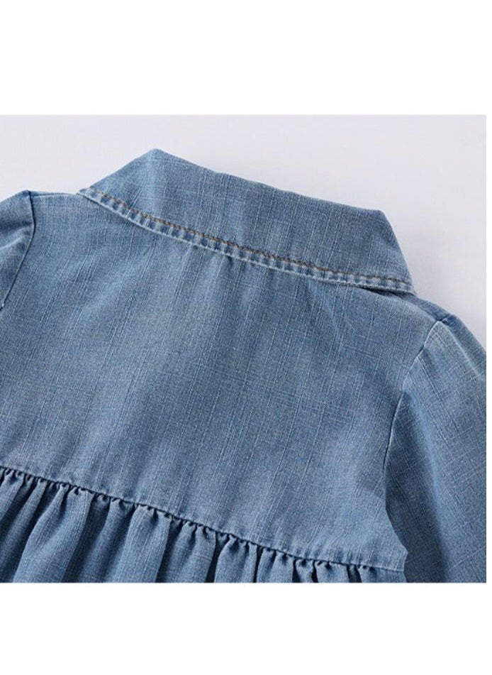 New Baby Jumpsuit With A Stylish And Cute Lapel Denim Crawling Suit
