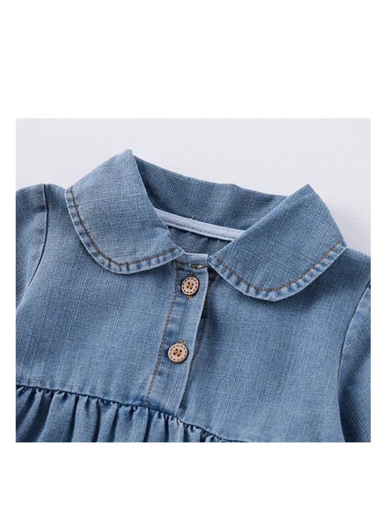 New Baby Jumpsuit With A Stylish And Cute Lapel Denim Crawling Suit