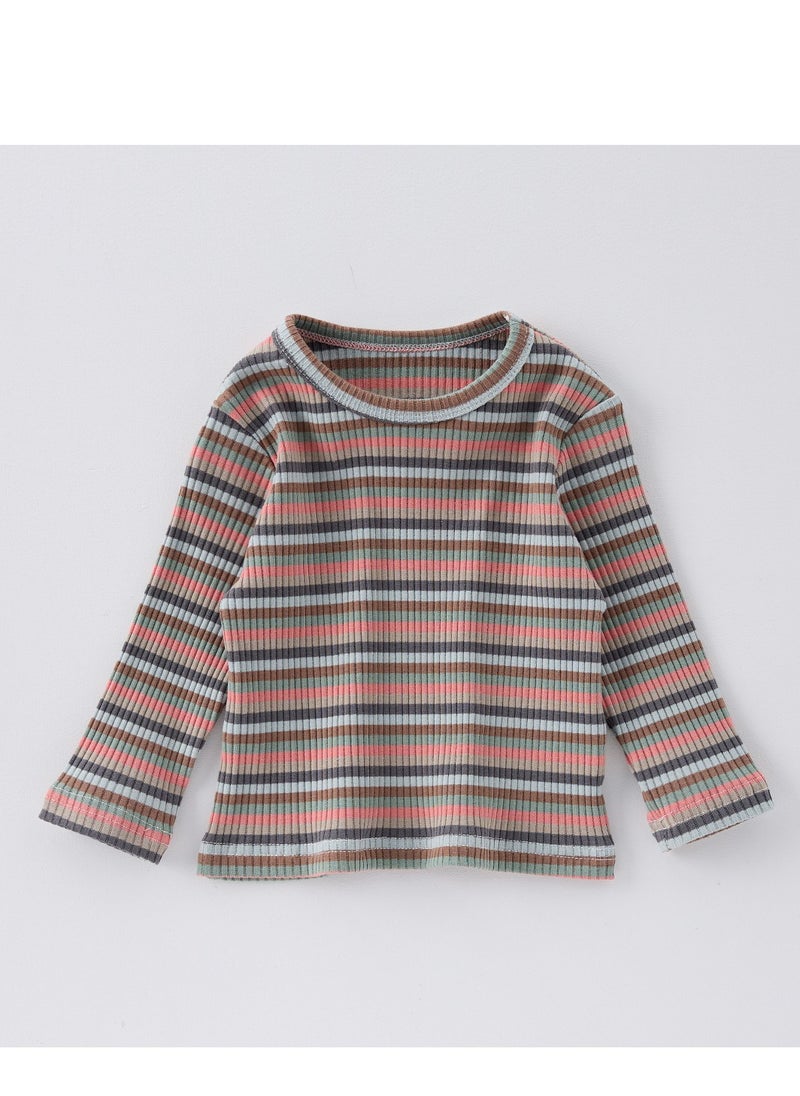 Children's Casual Candy Colored Top+Wide Shoulder Overalls