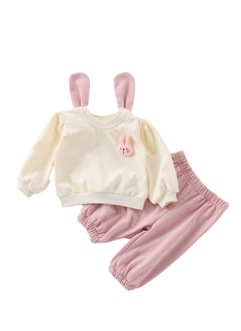Super Cute Rabbit Hoodie+Sweatpants Casual Two-Piece Set