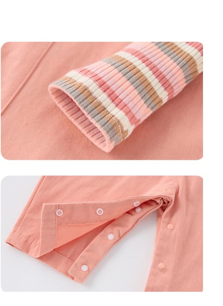 Children's Casual Candy Colored Top+Wide Shoulder Overalls