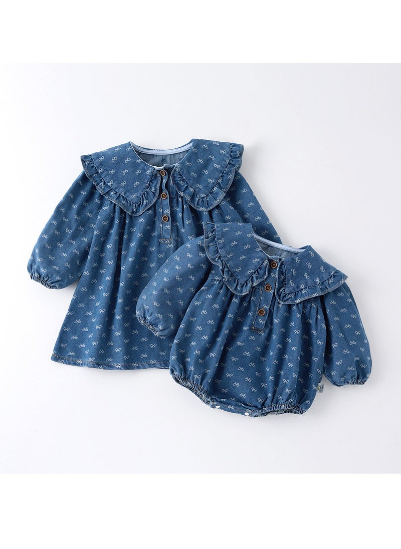 Baby Denim Jumpsuit Triangle Crawling Suit Ha Yi