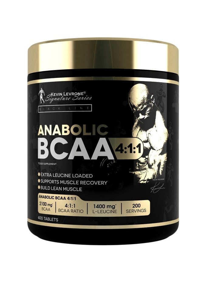 Kevin Levrone, Anabolic BCAA 4:1:1, Supports Muscle Recovery, 400 Tabs, 200 Servings