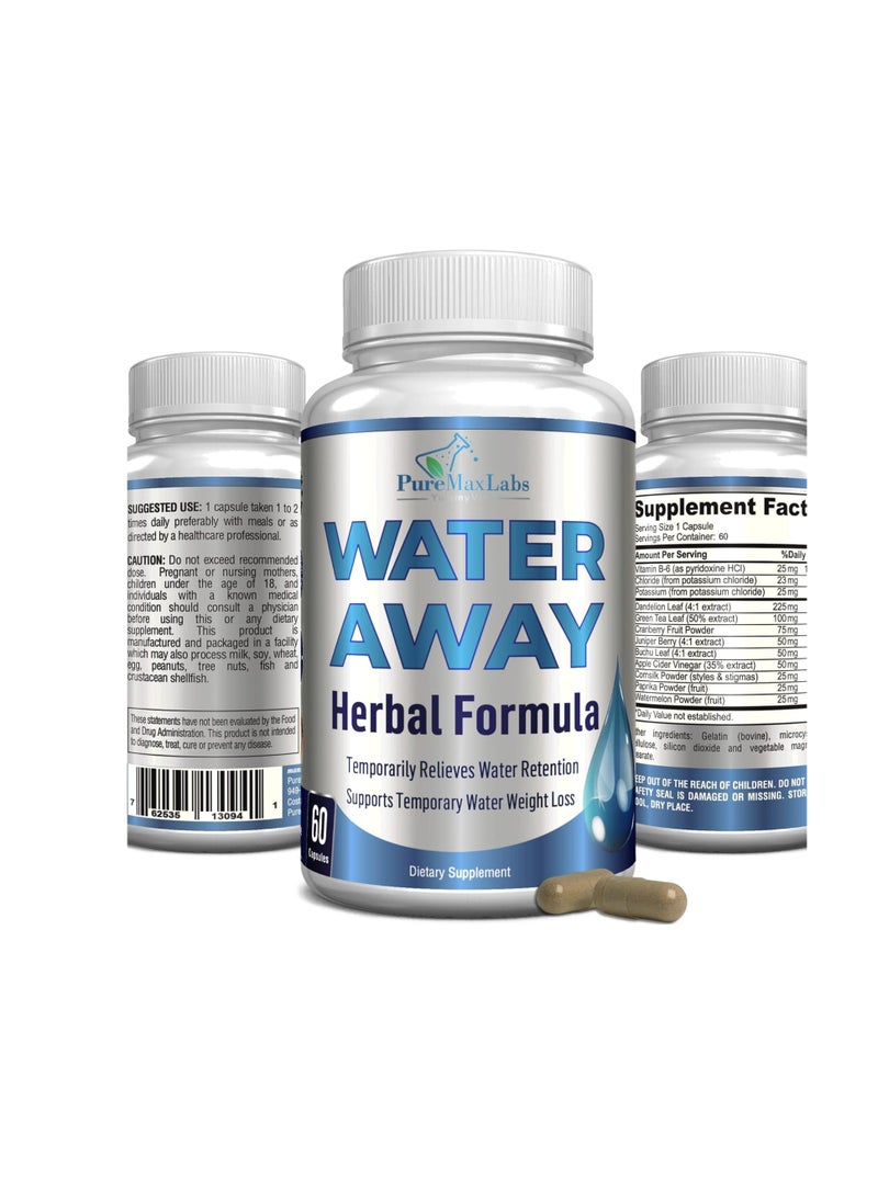 Water Away Gentle Herbal Diuretic 60 Capsules