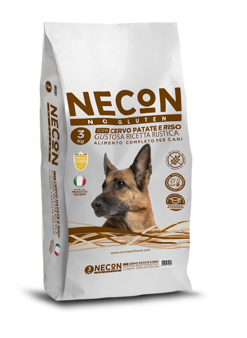 NECON NO GLUTEN ADULT DOG DEER, POTATOES