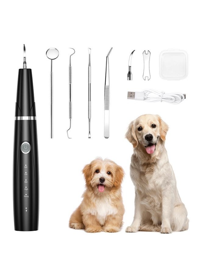 Ankilo Upgraded Plaque Remover for Teeth, Electric Pet Teeth Cleaning Kit, USB Charging Dog Tooth Brushing Kit, 5 Modes, IPX6 Waterproof Pet Ultrasonic Toothbrush Cleaner for Dogs Cats