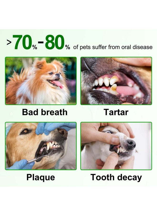 Dog Teeth Cleaning 50PCS, Pets Teeth Cleaning Wipes for Dogs & Cats, Dog Toothbrush Kit, Dog Dental Care Finger Wipes, Remove Bad Breath, Plaque & Tartar, Cleaning & Gum Care Pet Wipes